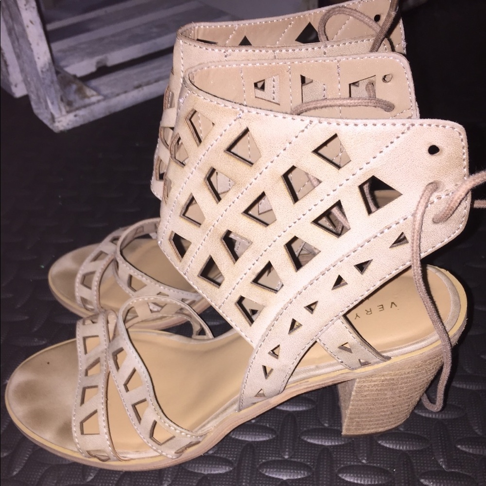 Chunky lace up sandals